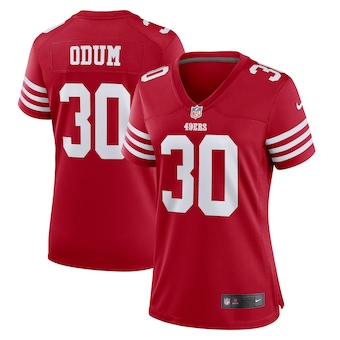 womens nike george odum scarlet san francisco 49ers game pla